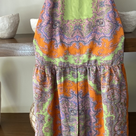 MM Couture by Miss Me Orange Halter Dress with Open Back - Picture 2 of 8